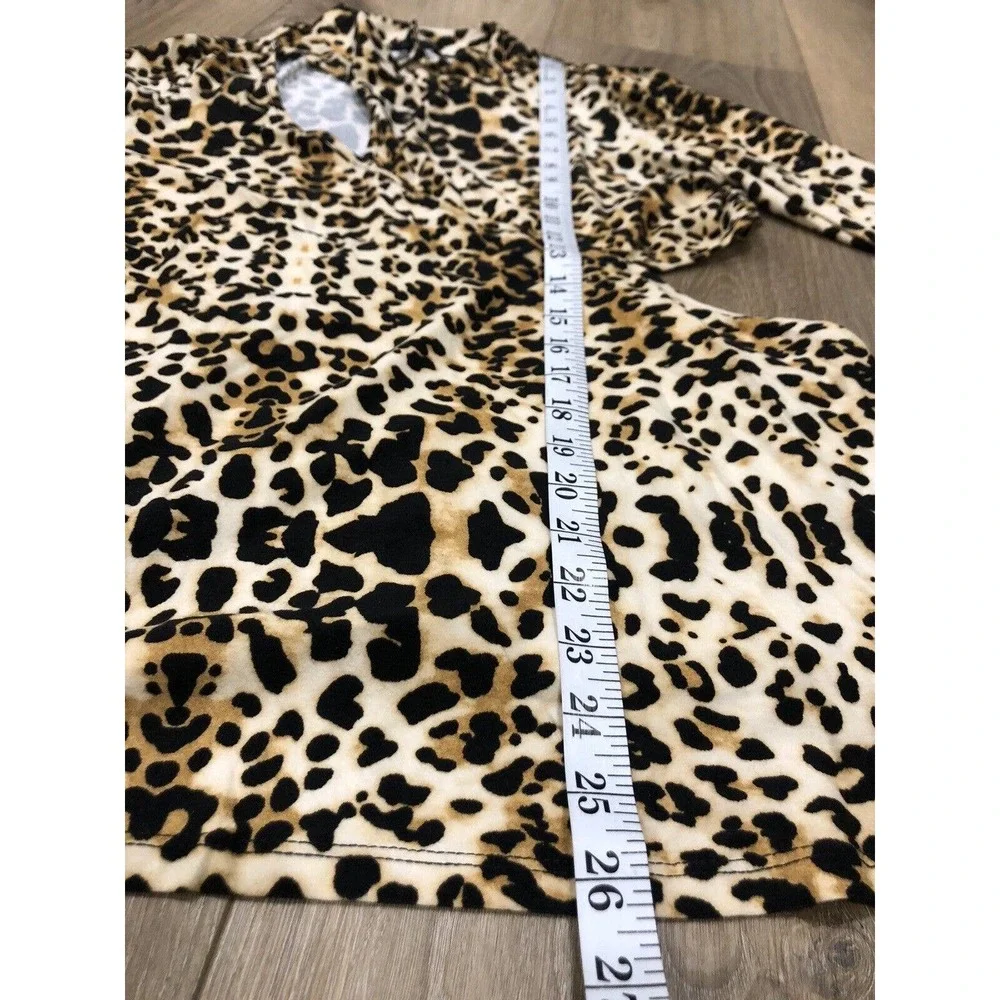 Venus Women’s Top Cheetah Print Cut Out XL Polyester R3 - Picture 7 of 8